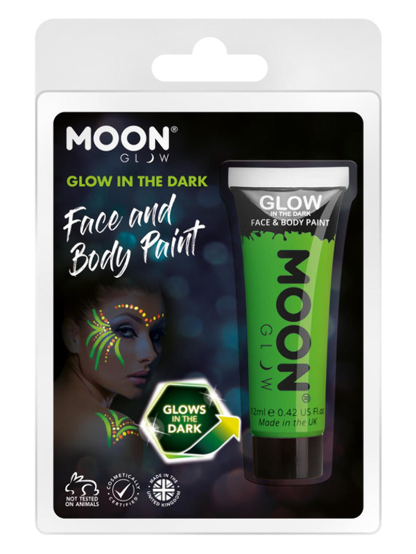 Adult Moon Glow Glow in the Dark Face Paint Green