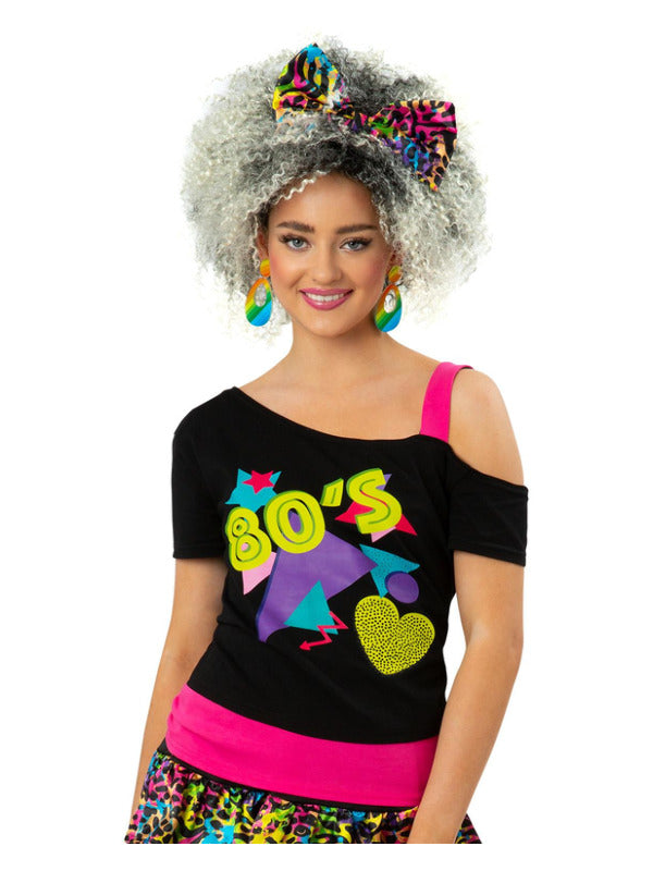 80s Off the Shoulder TShirt Printed