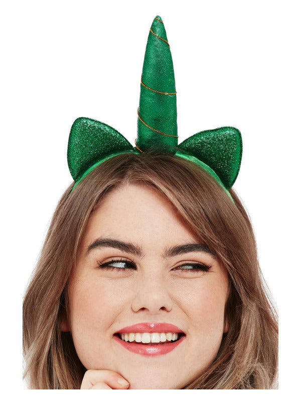 Paddys Day Metallic Unicorn Headband