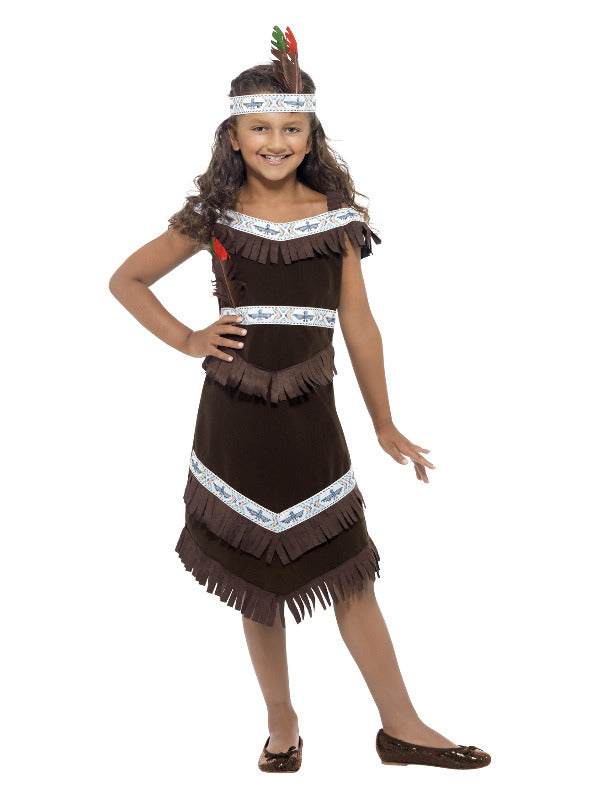 Kids Native American Inspired Girl Costume Brown