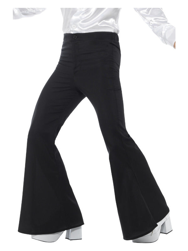 Flared Trousers Mens Black