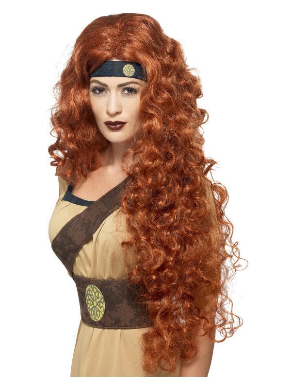 Medieval Warrior Queen Wig Auburn