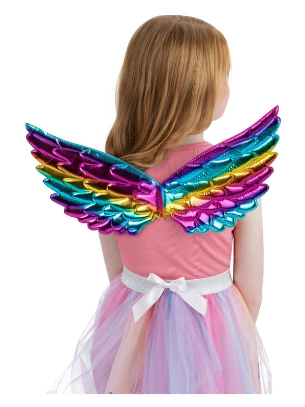 Kids Rainbow Metallic Unicorn Wings