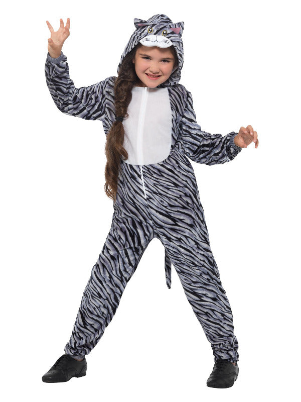 Kids Tabby Cat Costume Grey
