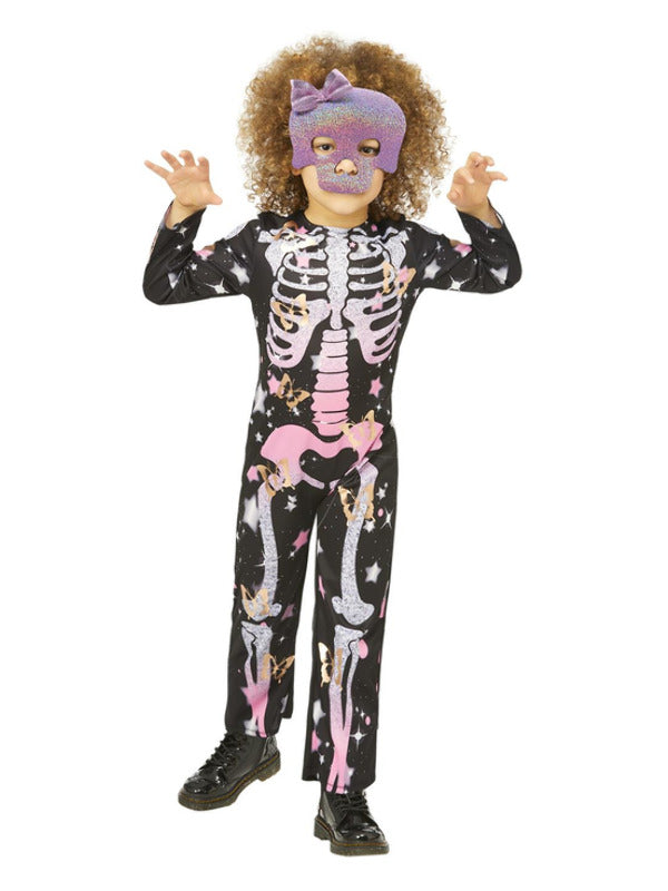 Kids Skeleton Rose Gold Sparkle Costume