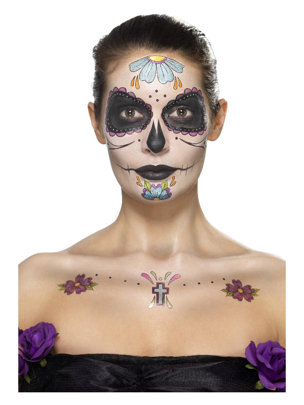 Smiffys MakeUp FX Day of the Dead Kit Aqua Mul