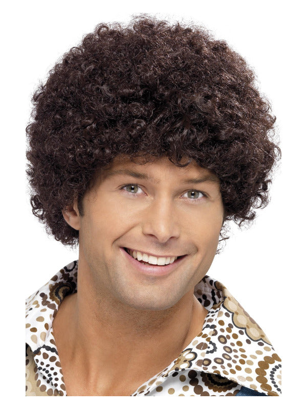 70s Disco Dude Wig Brown