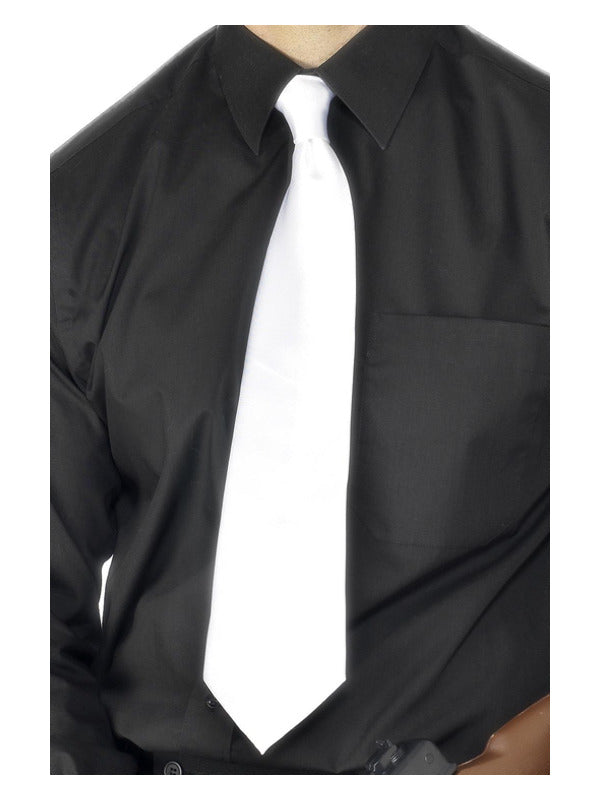 Deluxe White Gangster Tie White