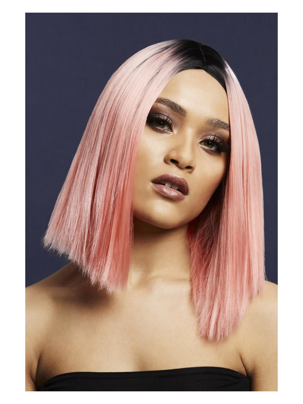Fever Kylie Wig Two Toned Blend Coral Pink