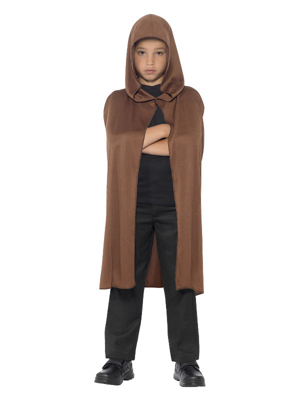 Kids Cape Hooded Brown