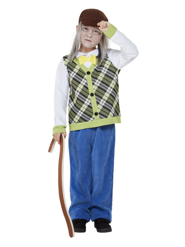 Kids Old Man Costume Green