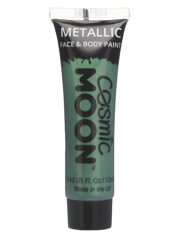 Cosmic Moon Metallic Face Body paint Green