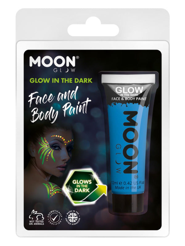 Adult Moon Glow Glow in the Dark Face Paint Blue