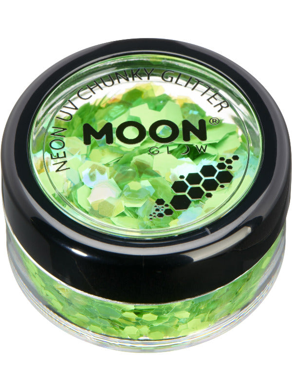 Moon Glow Neon UV Chunky Glitter Green
