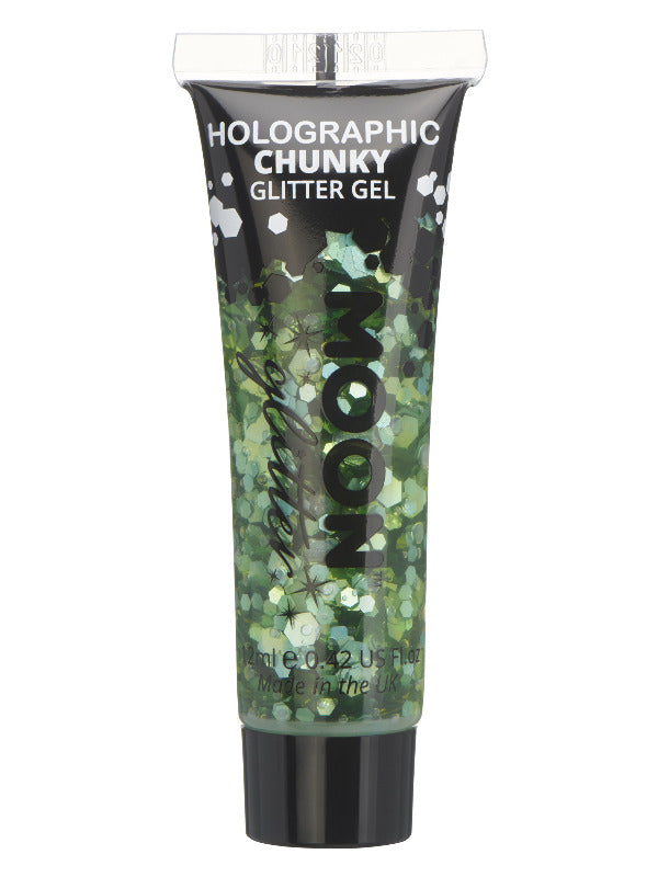 Moon Glitter Holographic Chunky Glitter GelGreen