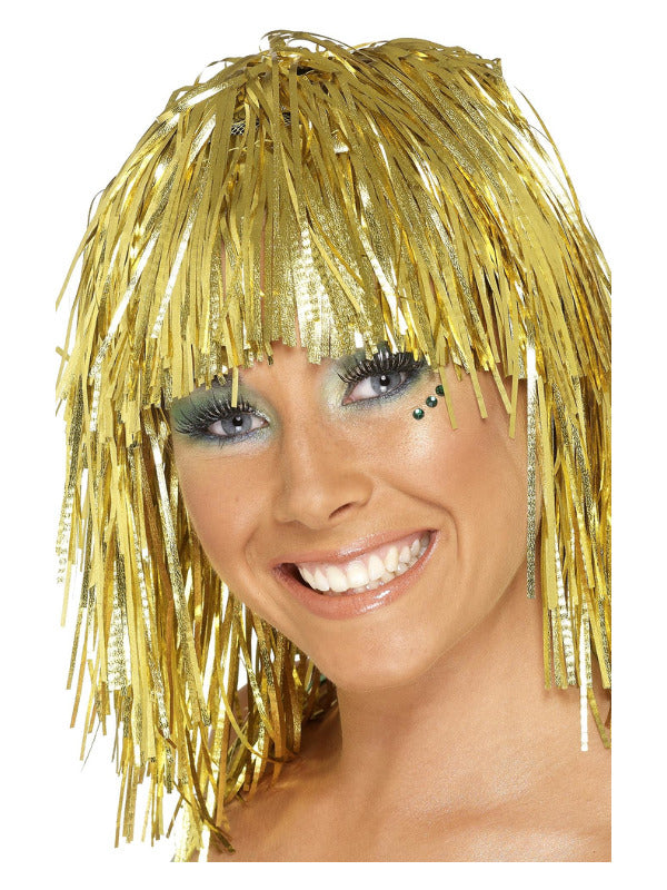 Cyber Tinsel Wig Gold