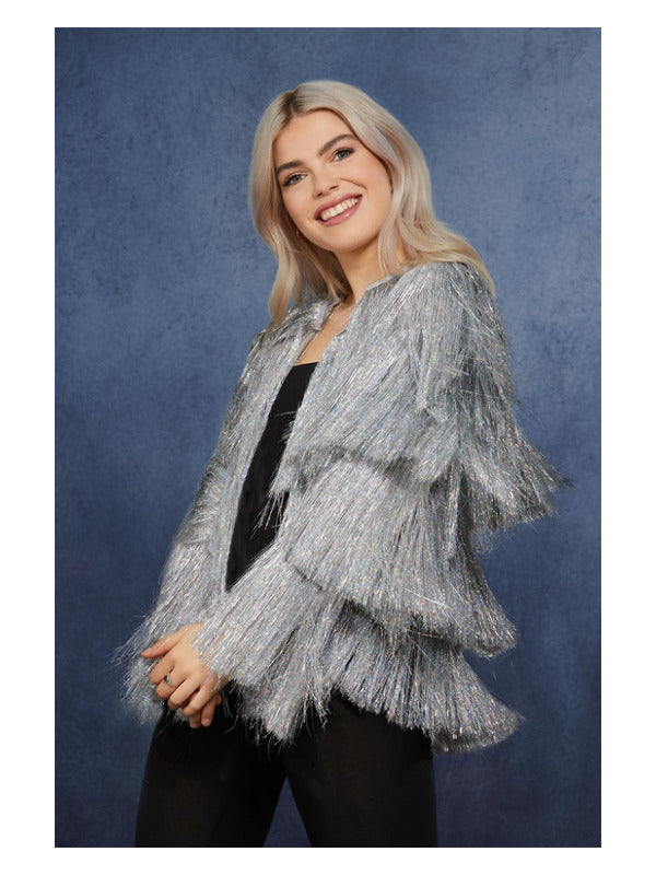 Fever Tinsel Festival Jacket Silver