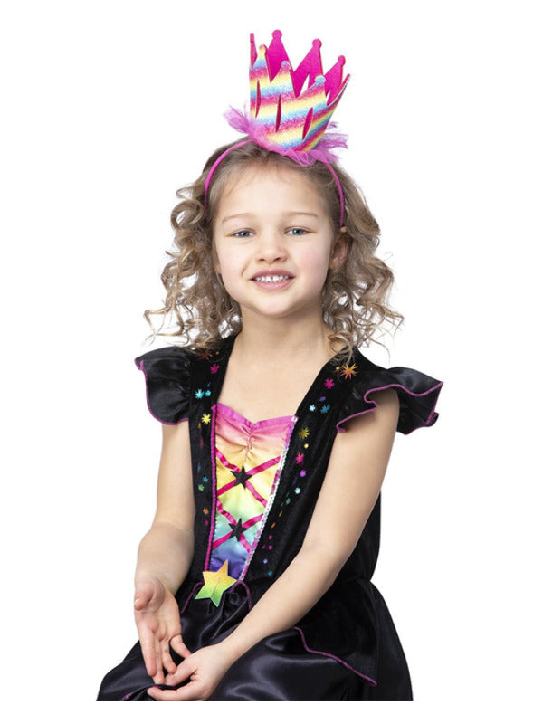 Kids Rainbow Glitter Crown Headband