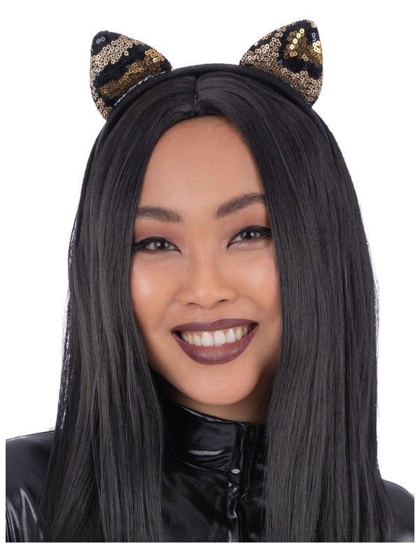 Sequin Leopard Cat Ear Headband