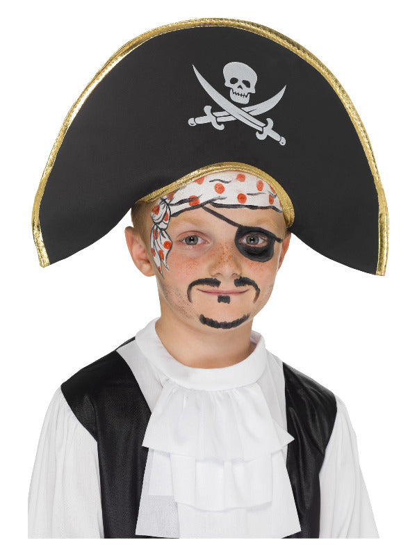 Kids Pirate Captain Hat Black