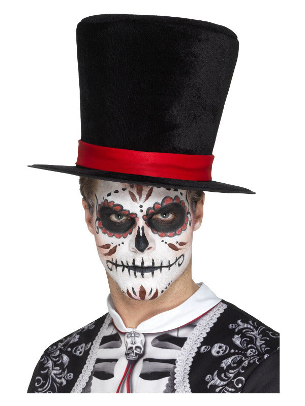 Day of the Dead Top Hat Black