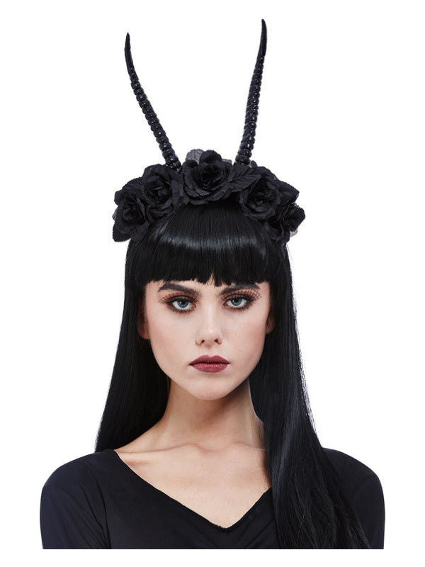 Demon Horn Flower Headband