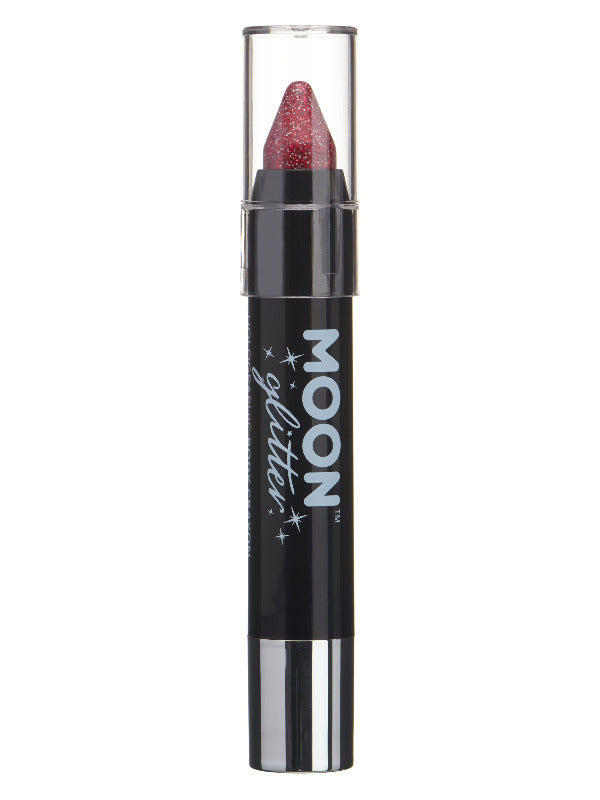 Adult Moon Glitter Holographic Body Crayons Red