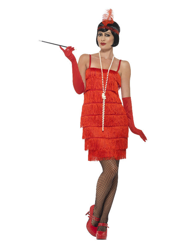 Adult Flapper Costume Red (2)