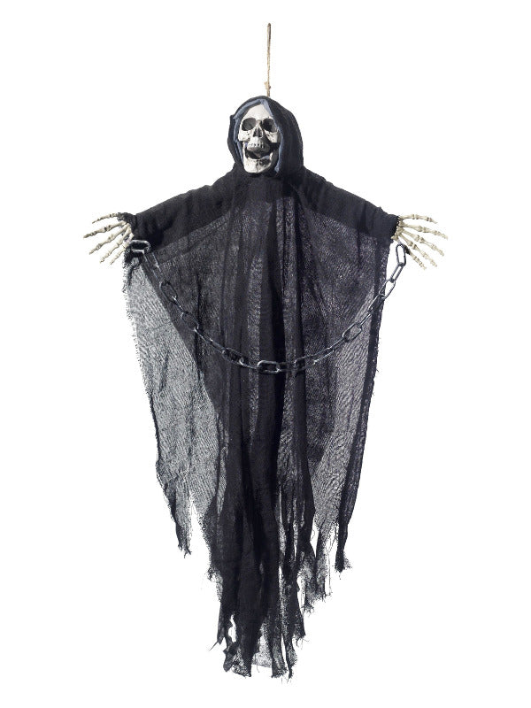 Hanging Reaper Skeleton Decoration Black