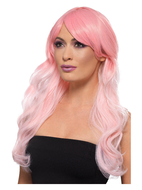 Fashion Ombre Wig Wavy Long Pink
