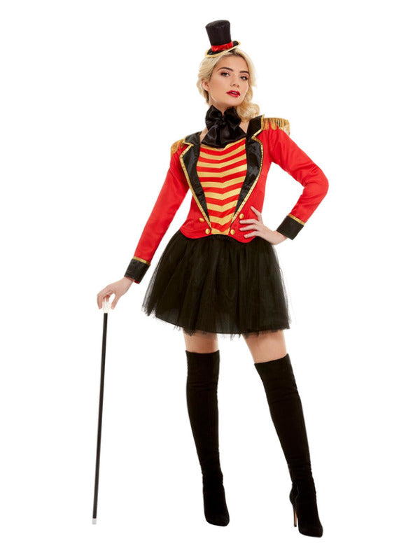 Deluxe Ringmaster Lady Costume Red