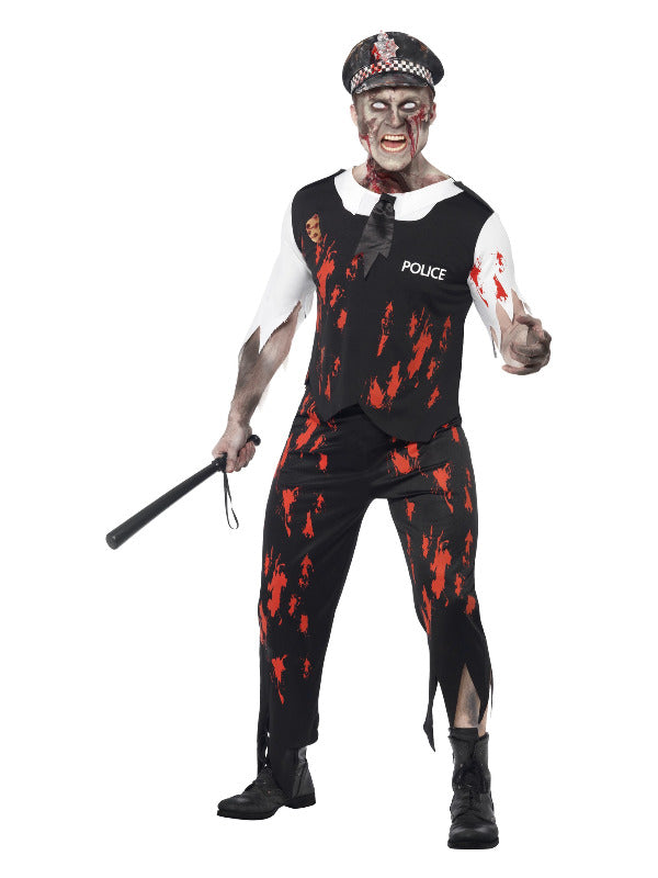 Zombie Policeman Costume Black