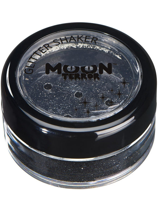 Adult Moon Terror Halloween Glitter Shakers Black