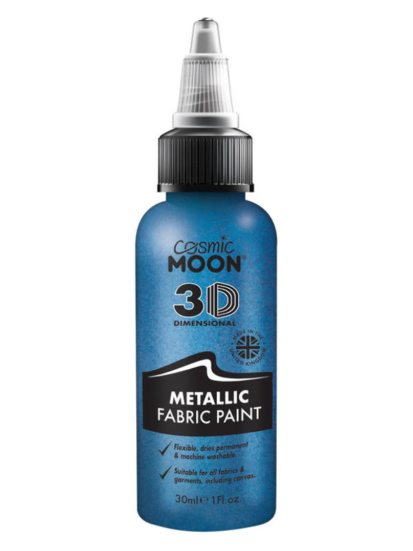 Cosmic Moon Metallic Fabric Paint Blue