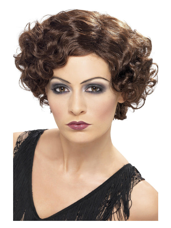 20s Flirty Flapper Wig Brown