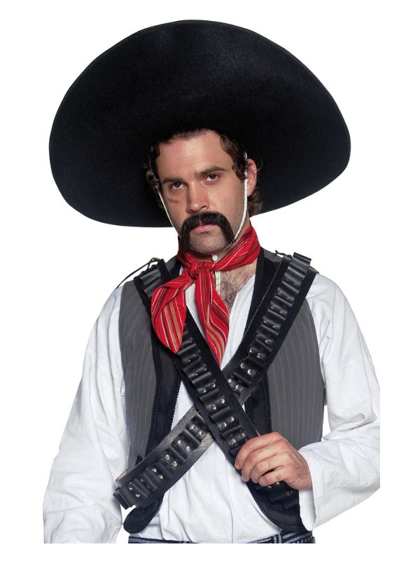 Authentic Mexican Bandit Sombrero Black