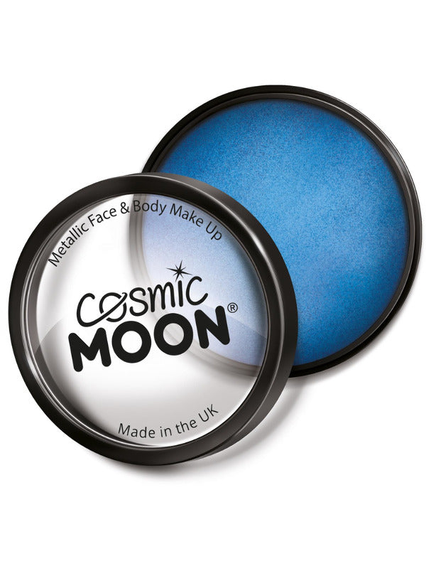 Adult Cosmic Moon Metallic Pro Face Paint Cake Pots Blu