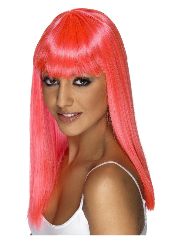 Glamourama Wig Neon Pink