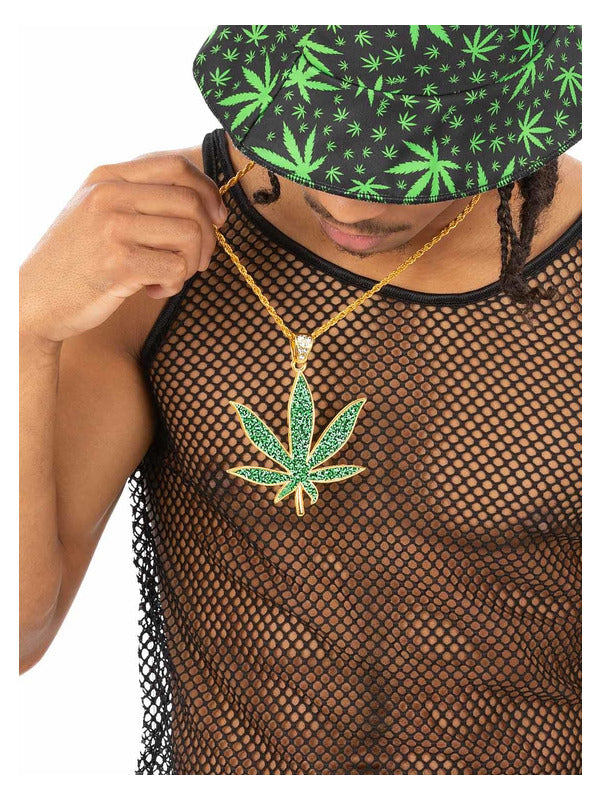 90s Hemp Bling Medallion Green Glitter Resin