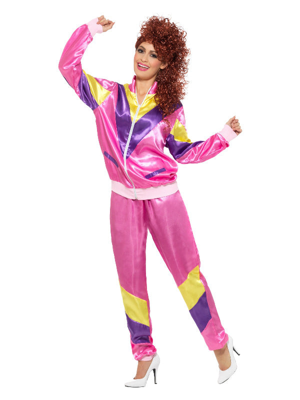 80s Height of Fashion Shell Suit Costume Pink
