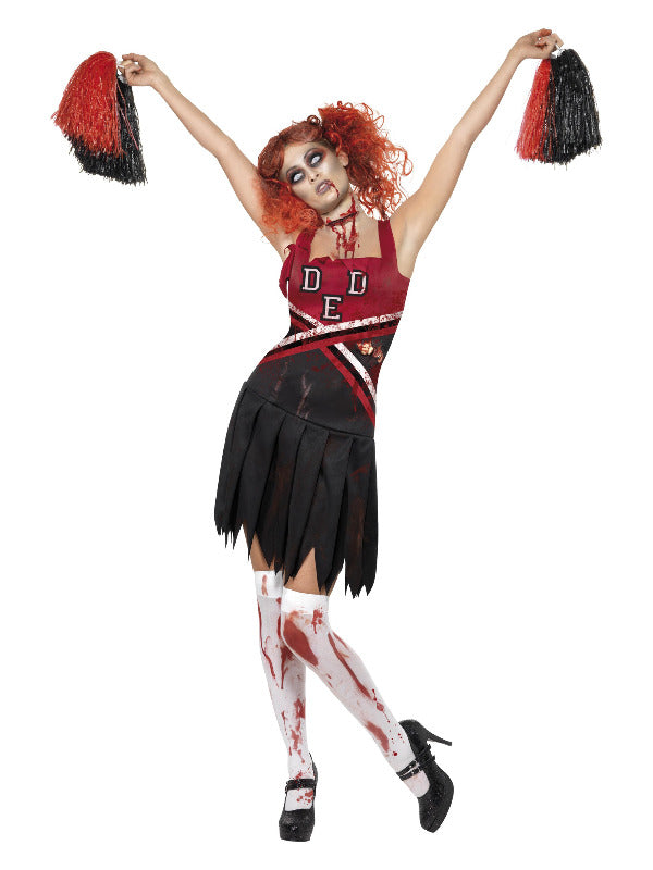 High School Horror Cheerleader Costume Red Blac