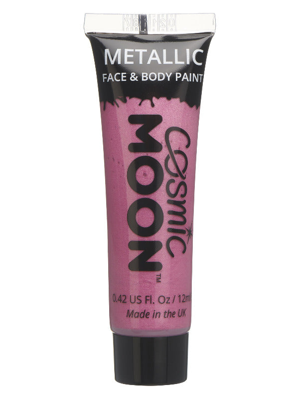 Cosmic Moon Metallic Face Body Paint Pink