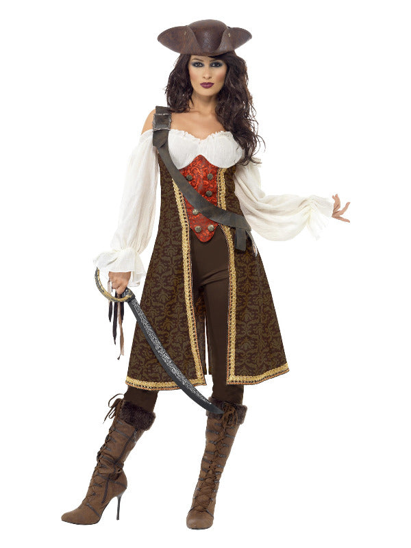High Seas Pirate Wench Costume Brown