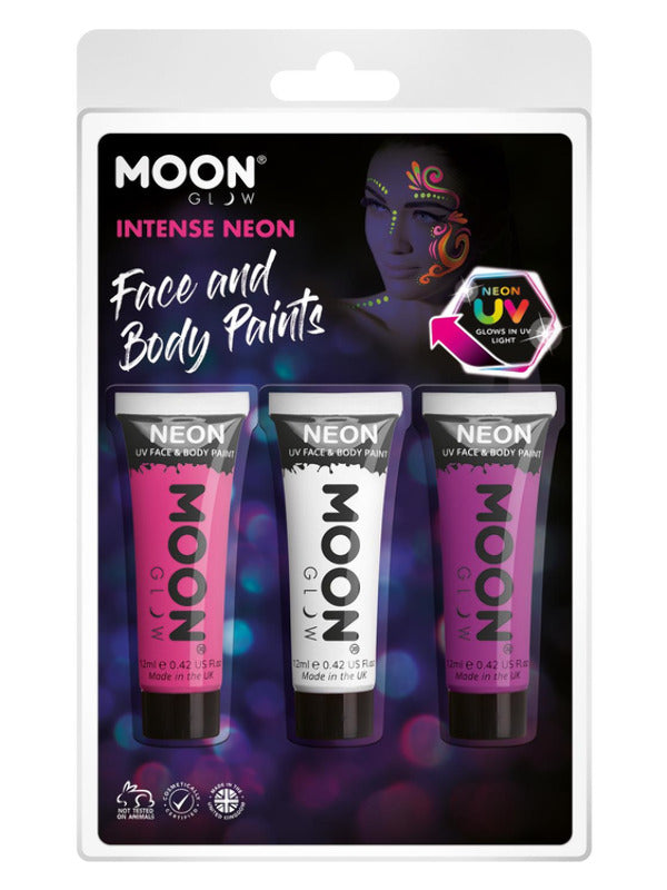 Adult Moon Glow Intense Neon UV Face Paint Hot Pink (3)