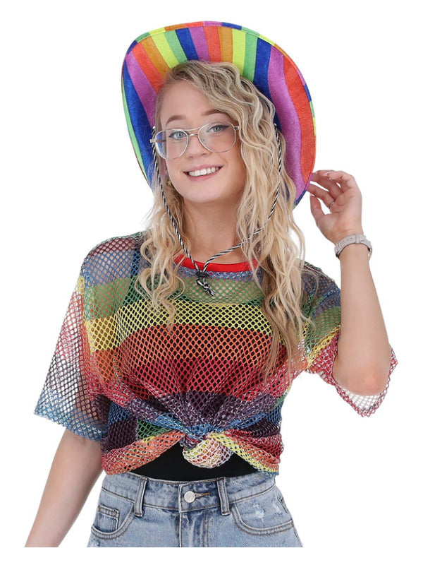 Unisex Rainbow Mesh Top