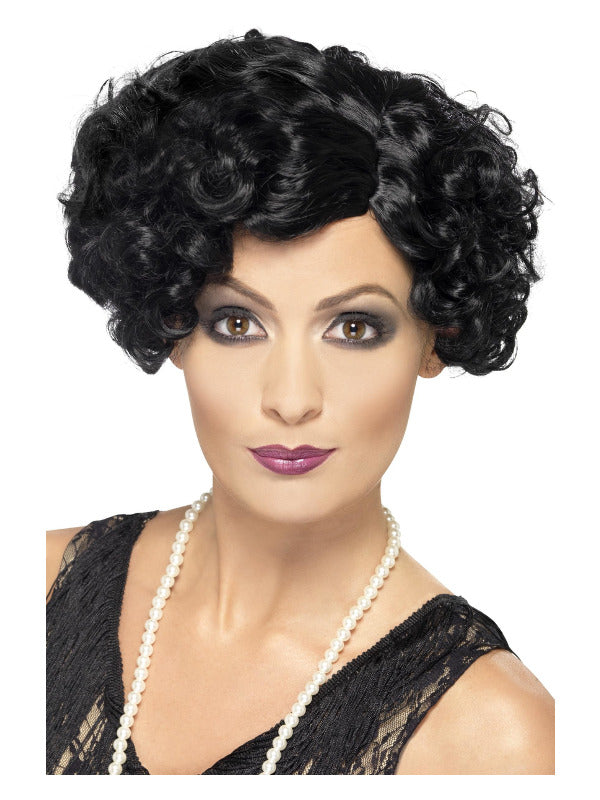 20s Flirty Flapper Wig Black