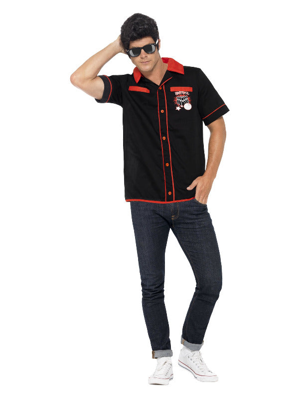 50s Bowling Shirt Black