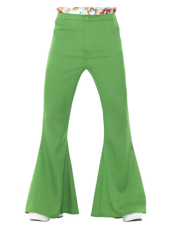 Flared Trousers Mens Green