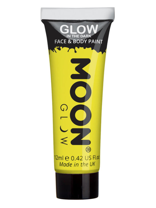 Adult Moon Glow Glow in the Dark Face Paint Yellow (2)