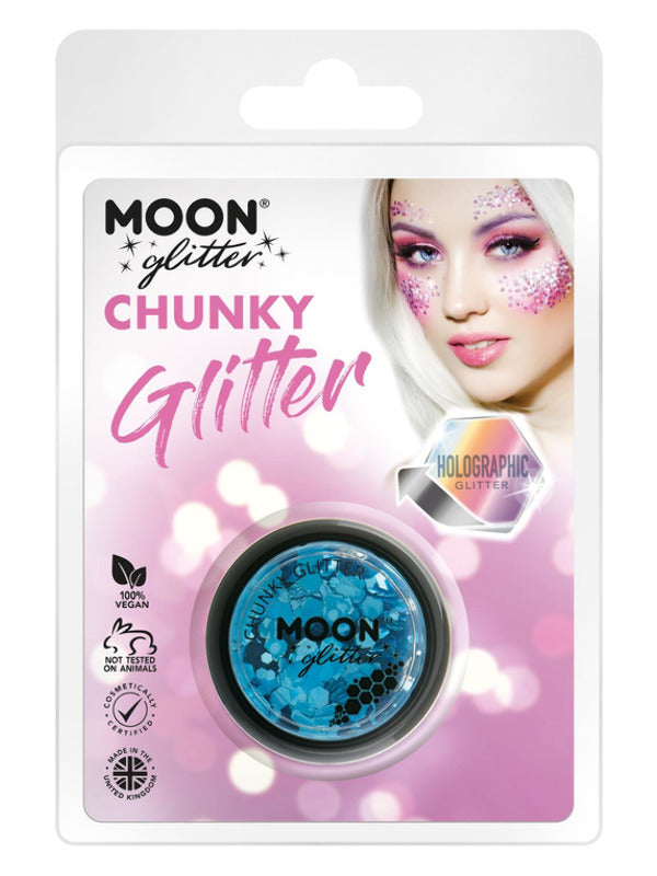 Adult Moon Glitter Holographic Chunky Glitter Blue (2)